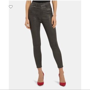 NWT Frame Ali Charcoal Leather Cigarette Pant